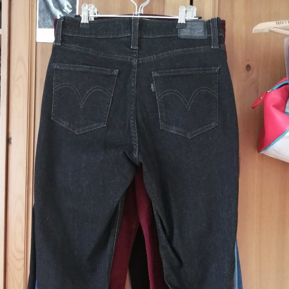 sz 30 LEVI'S Black high rise skinny ankle JEANS - Picture 3 of 8
